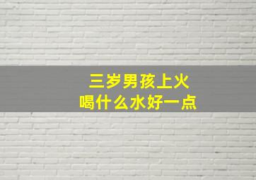 三岁男孩上火喝什么水好一点