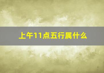 上午11点五行属什么