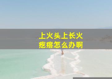 上火头上长火疙瘩怎么办啊