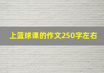 上篮球课的作文250字左右