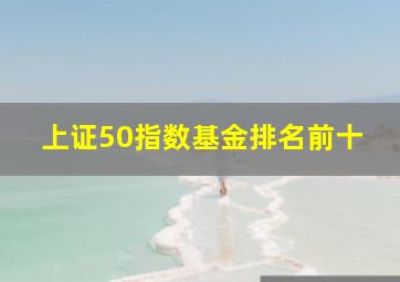 上证50指数基金排名前十