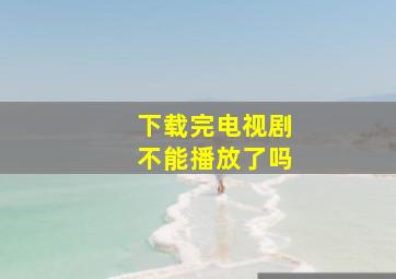 下载完电视剧不能播放了吗