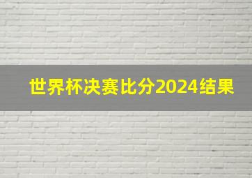 世界杯决赛比分2024结果