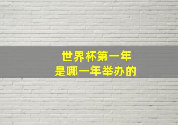 世界杯第一年是哪一年举办的