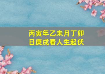 丙寅年乙未月丁卯日庚戌看人生起伏