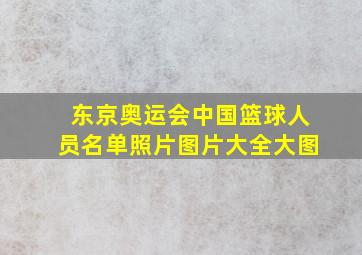 东京奥运会中国篮球人员名单照片图片大全大图