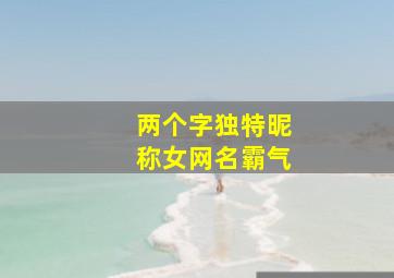 两个字独特昵称女网名霸气