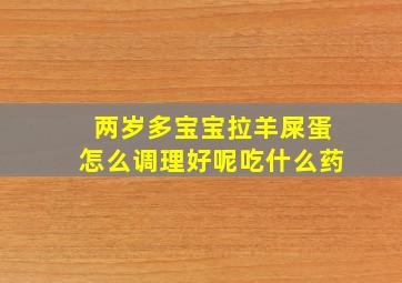 两岁多宝宝拉羊屎蛋怎么调理好呢吃什么药