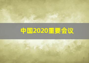 中国2020重要会议