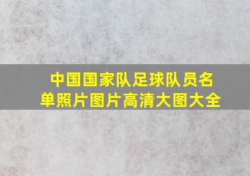 中国国家队足球队员名单照片图片高清大图大全