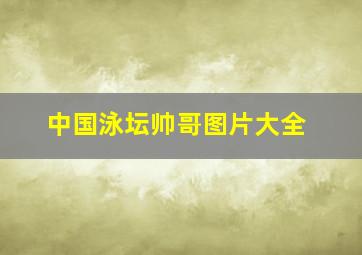 中国泳坛帅哥图片大全