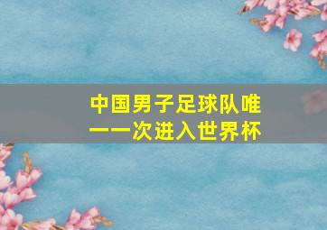 中国男子足球队唯一一次进入世界杯