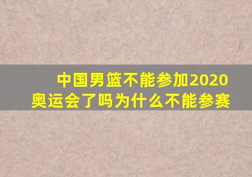 中国男篮不能参加2020奥运会了吗为什么不能参赛