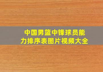 中国男篮中锋球员能力排序表图片视频大全