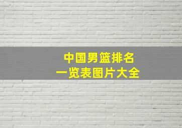 中国男篮排名一览表图片大全