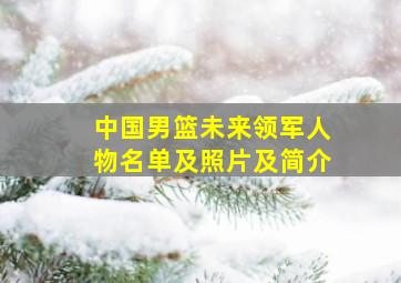 中国男篮未来领军人物名单及照片及简介