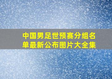 中国男足世预赛分组名单最新公布图片大全集