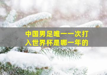 中国男足唯一一次打入世界杯是哪一年的