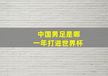 中国男足是哪一年打进世界杯