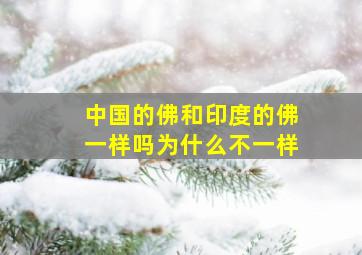 中国的佛和印度的佛一样吗为什么不一样