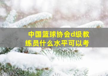 中国篮球协会d级教练员什么水平可以考