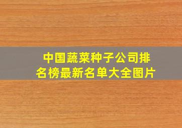 中国蔬菜种子公司排名榜最新名单大全图片