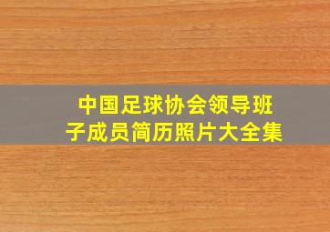 中国足球协会领导班子成员简历照片大全集