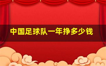 中国足球队一年挣多少钱