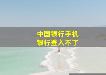 中国银行手机银行登入不了