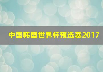 中国韩国世界杯预选赛2017