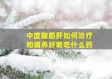 中度脂肪肝如何治疗和调养好呢吃什么药