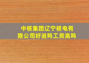 中核集团辽宁核电有限公司好进吗工资高吗