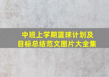 中班上学期篮球计划及目标总结范文图片大全集