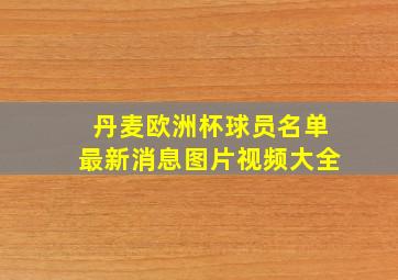 丹麦欧洲杯球员名单最新消息图片视频大全