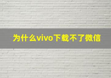 为什么vivo下载不了微信