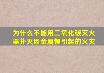 为什么不能用二氧化碳灭火器扑灭因金属锂引起的火灾