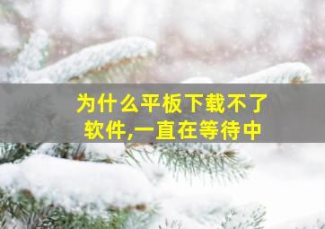 为什么平板下载不了软件,一直在等待中