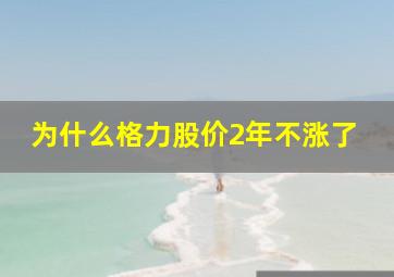 为什么格力股价2年不涨了