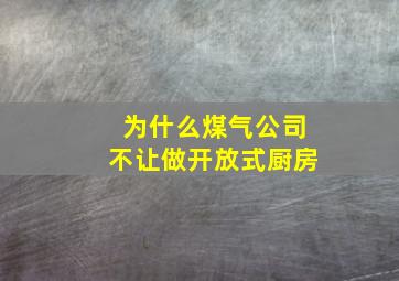 为什么煤气公司不让做开放式厨房