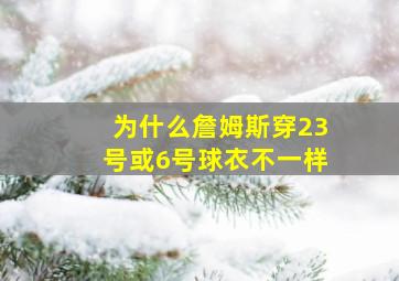 为什么詹姆斯穿23号或6号球衣不一样