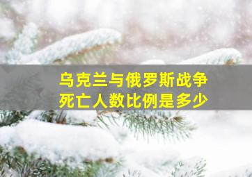 乌克兰与俄罗斯战争死亡人数比例是多少