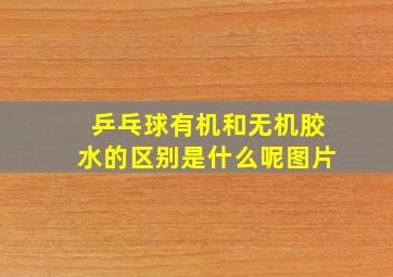 乒乓球有机和无机胶水的区别是什么呢图片