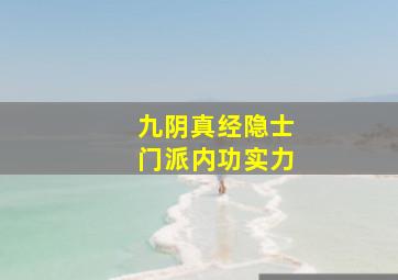 九阴真经隐士门派内功实力