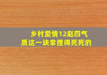 乡村爱情12赵四气质这一块拿捏得死死的