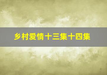 乡村爱情十三集十四集