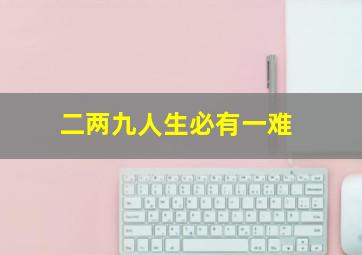 二两九人生必有一难