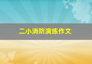 二小消防演练作文