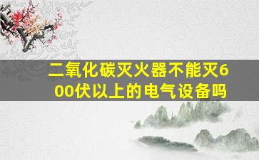 二氧化碳灭火器不能灭600伏以上的电气设备吗