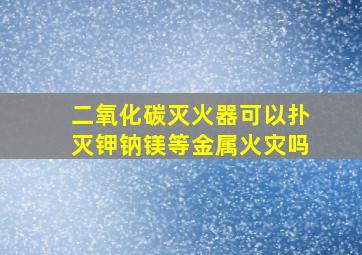 二氧化碳灭火器可以扑灭钾钠镁等金属火灾吗