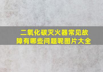 二氧化碳灭火器常见故障有哪些问题呢图片大全